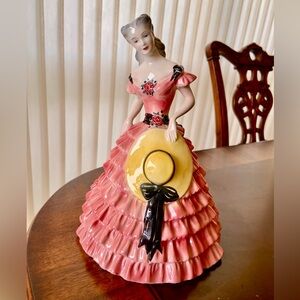 Goldscheider Southern Belle Peggy Porcher Porcelain 9” Figure Ruffle Pink Dress